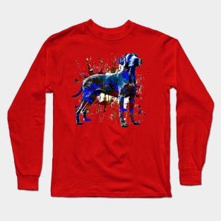 Weimaraner Dog Weim Grey Ghost Stencil Art Long Sleeve T-Shirt